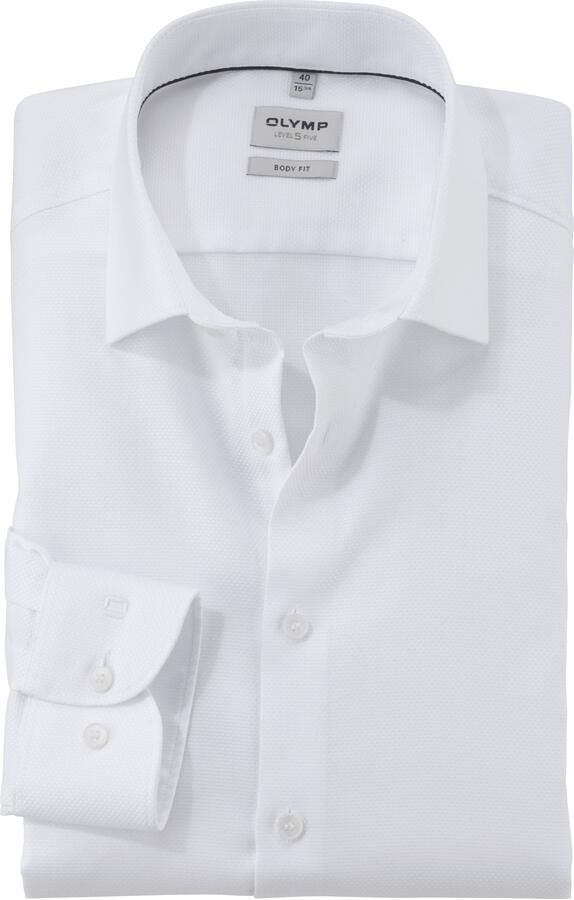 OLYMP Businessoverhemd Level Five body fit met modieuze structuur