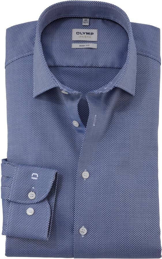 OLYMP Businessoverhemd Level Five body fit met modieuze structuur