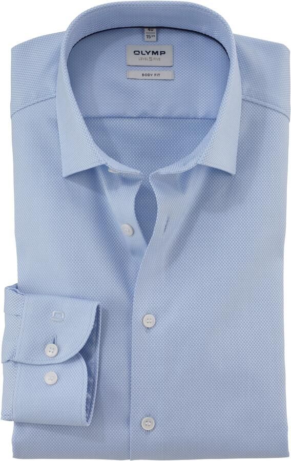 OLYMP Businessoverhemd Level Five body fit met modieuze structuur - Foto 3