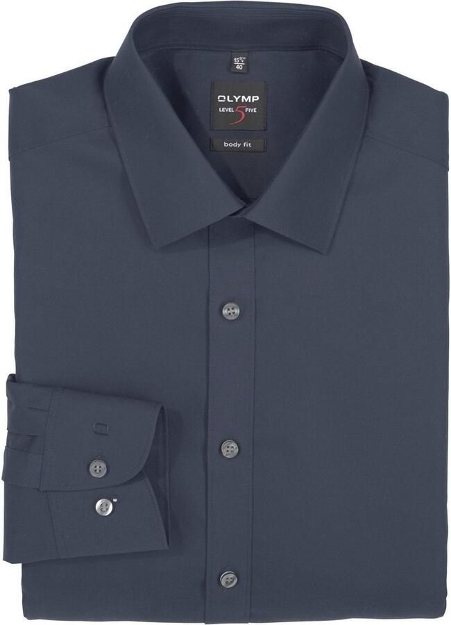OLYMP Businessoverhemd Level Five body fit vormvast door elastaan