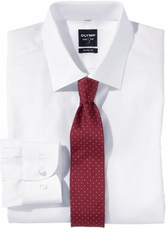 OLYMP Businessoverhemd Level Five body fit vormvast door elastaan