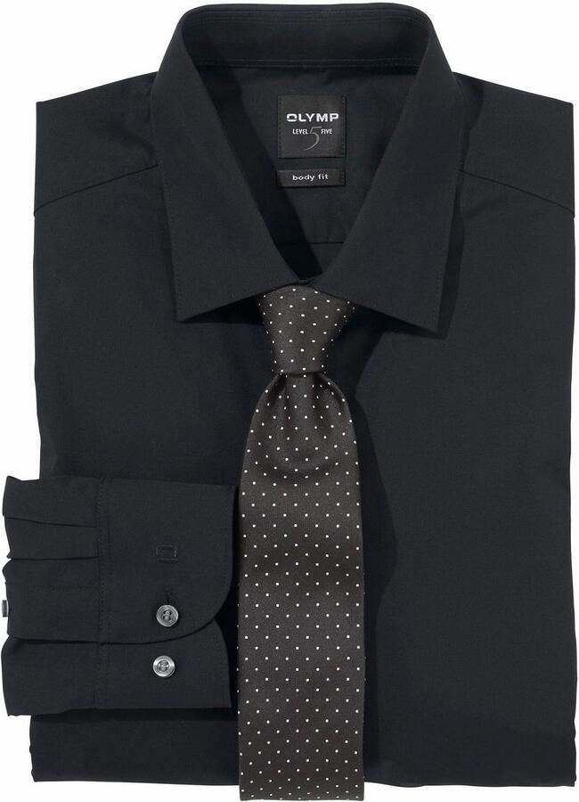 OLYMP Businessoverhemd Level Five body fit vormvast door elastaan