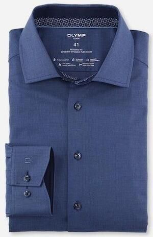 Olymp Modern fit zakelijk overhemd met structuurmotief model 'Global' - Foto 5