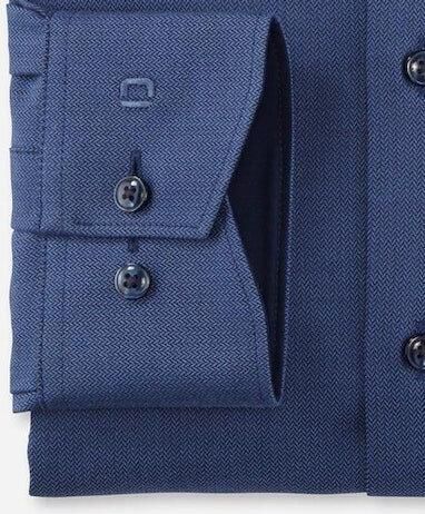 Olymp Modern fit zakelijk overhemd met structuurmotief model 'Global' - Foto 4