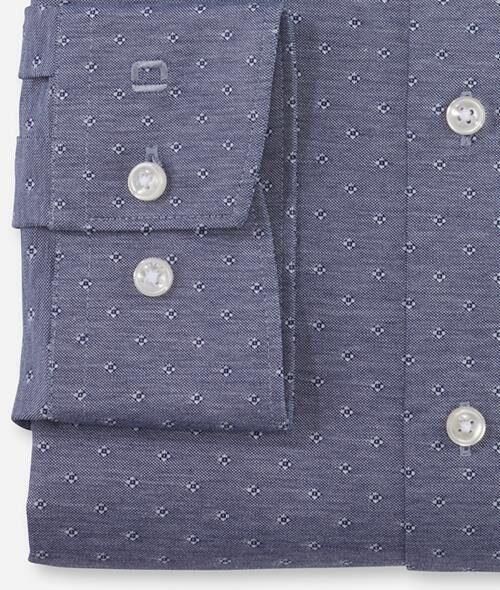 OLYMP Businessoverhemd Luxor 24 Seven Modern Fit met dobby-weefpatroon met kleuraccentuering - Foto 3