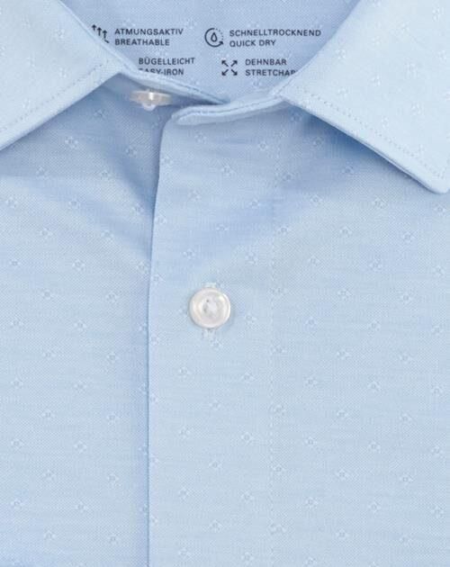 OLYMP Businessoverhemd Luxor 24 Seven Modern Fit met dobby-weefpatroon met kleuraccentuering - Foto 4