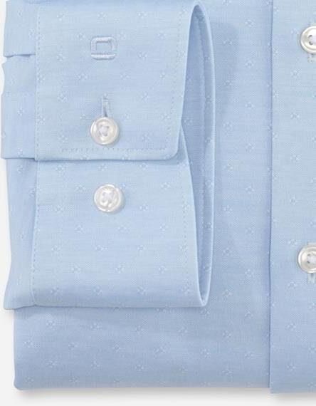 OLYMP Businessoverhemd Luxor 24 Seven Modern Fit met dobby-weefpatroon met kleuraccentuering - Foto 6