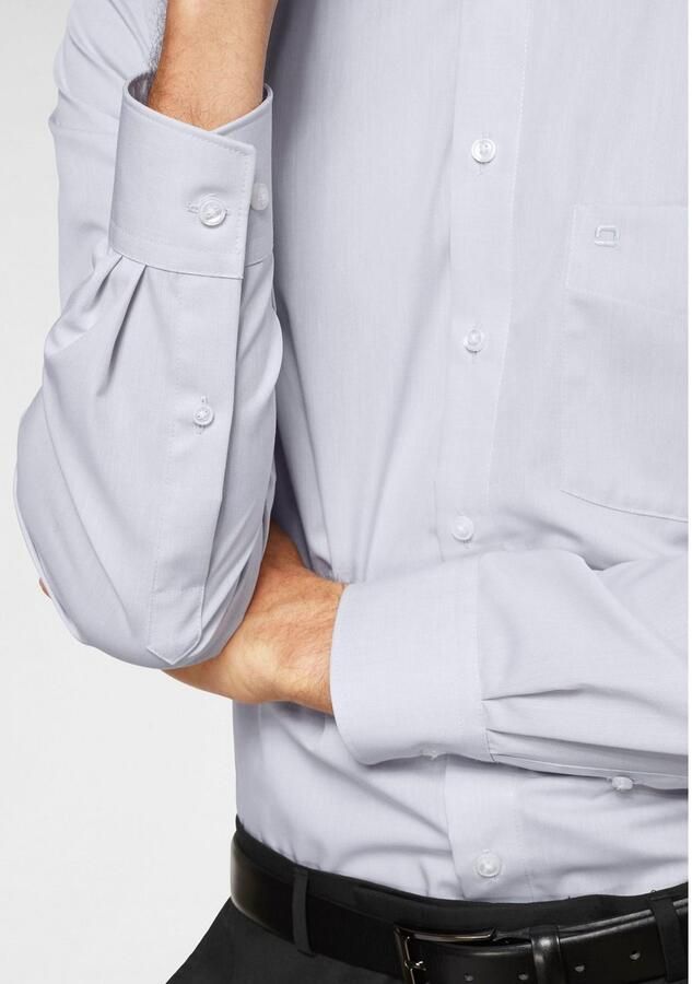 OLYMP Businessoverhemd Luxor comfort fit effen strijkvrij met borstzak - Foto 2