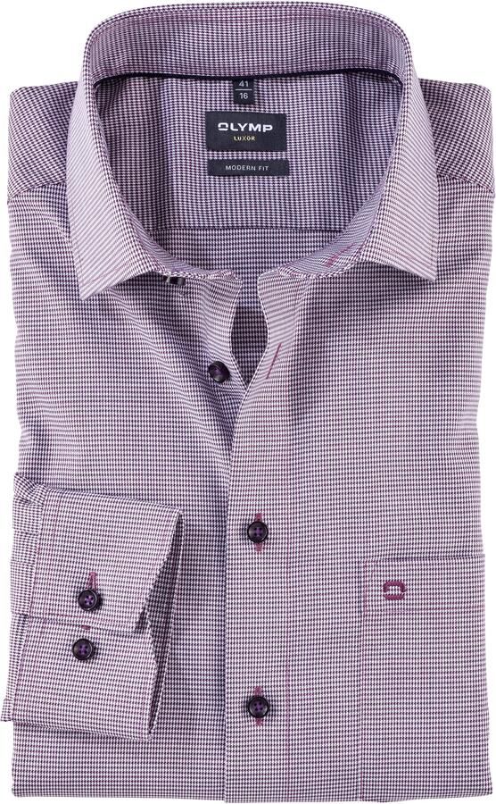 OLYMP Businessoverhemd Luxor modern fit bijzonder fijne licht veranderende weefpatronen
