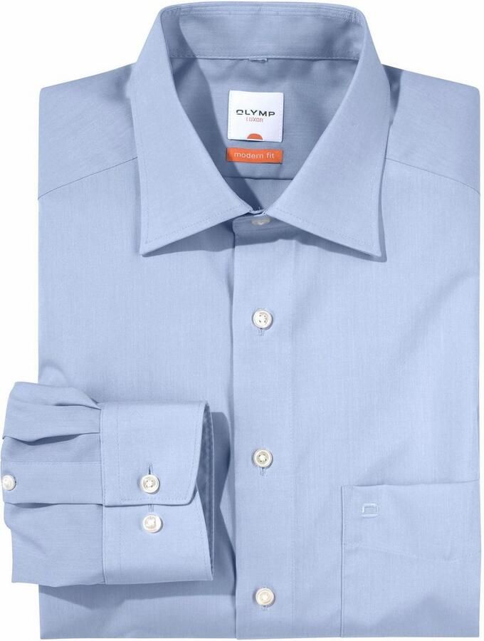 OLYMP Businessoverhemd Luxor modern fit extra lange mouwen strijkvrij met borstzak effen - Foto 5