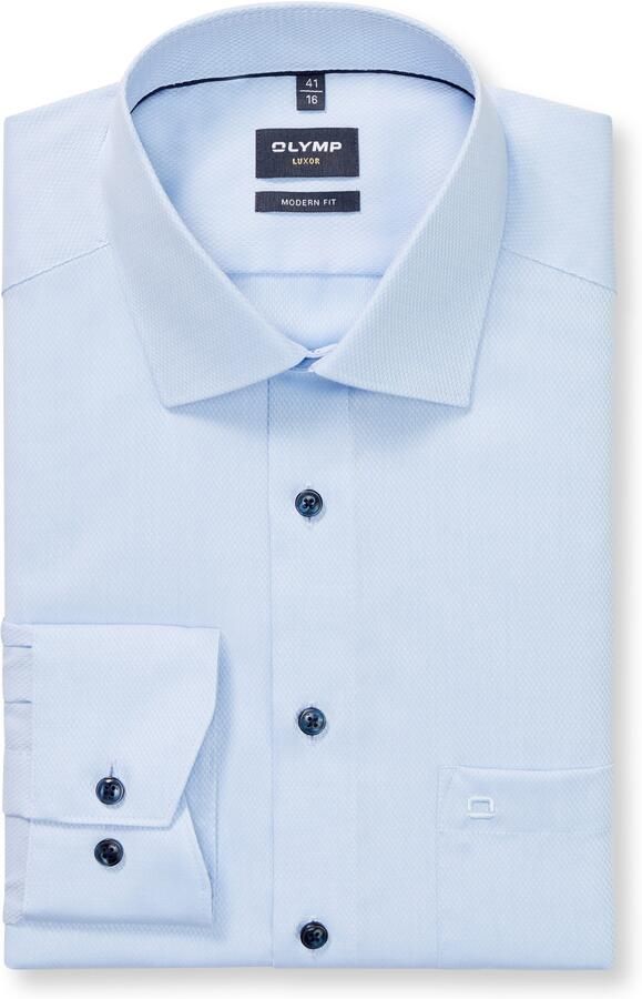 OLYMP Businessoverhemd Luxor modern fit fijne structuur modern fit new kentkraag - Foto 4
