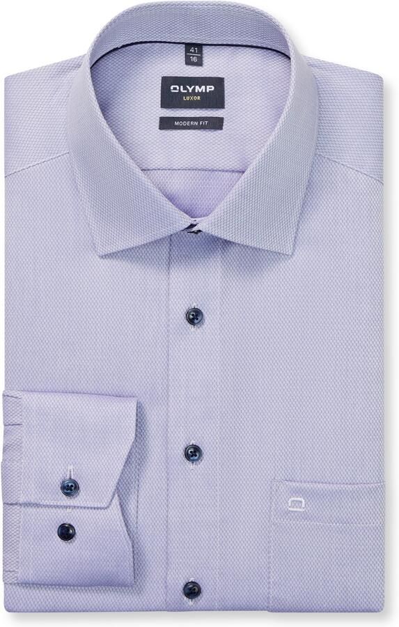 OLYMP Businessoverhemd Luxor modern fit fijne structuur modern fit new kentkraag - Foto 3