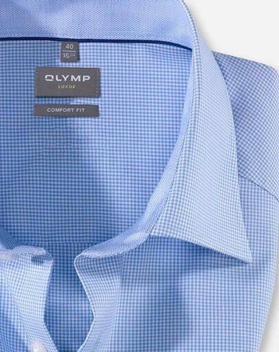 Olymp Luxor Comfort Fit Shirt Blauw Ruit - Foto 3