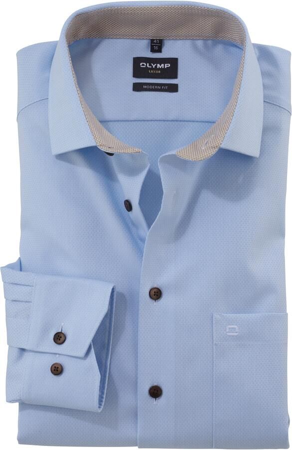 OLYMP Businessoverhemd Luxor modern fit met een fijn patroon - Foto 3