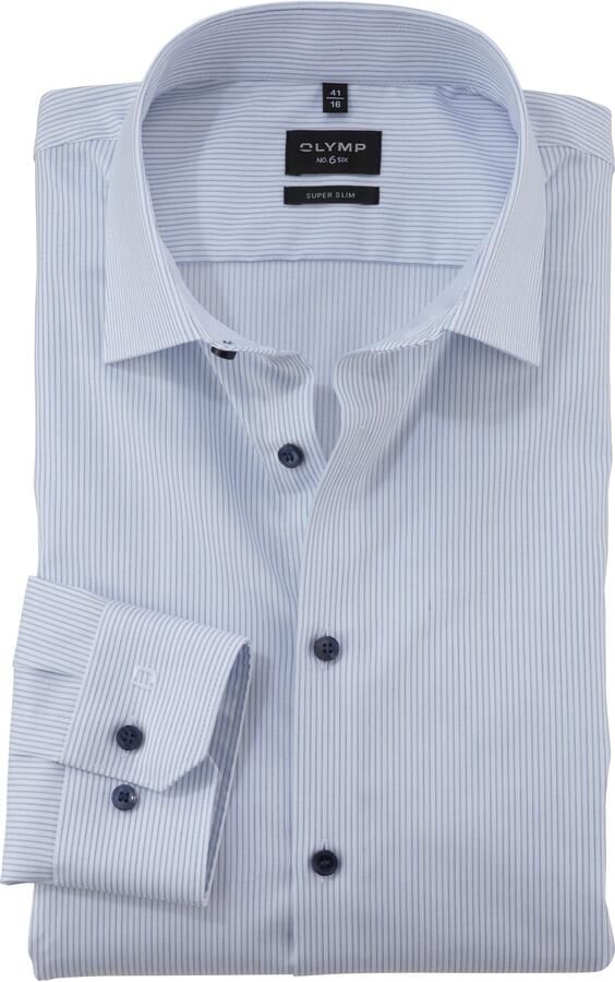 OLYMP Businessoverhemd No 6 six in subtiele strepen