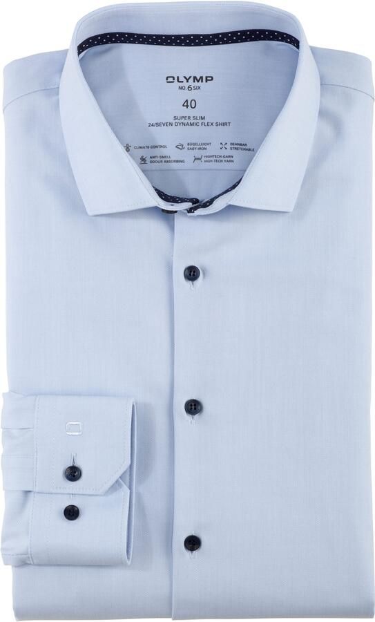 OLYMP No. Six Super slim fit zakelijk overhemd met kentkraag