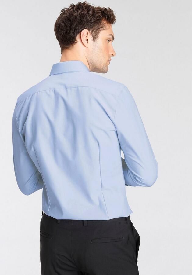Olymp business overhemd No. 6 super slim fit lichtblauw effen katoen - Foto 5
