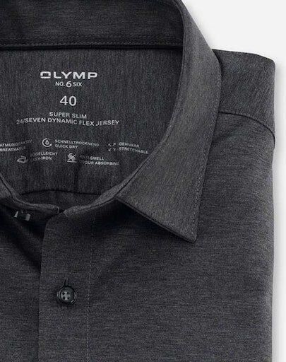 OLYMP Businessoverhemd No. Six 24 Seven super slim in comfortabele jersey-kwaliteit - Foto 2