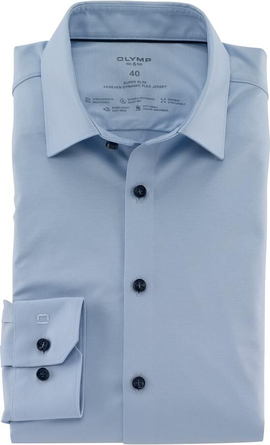 OLYMP Businessoverhemd No. Six 24 Seven super slim in comfortabele jersey-kwaliteit - Foto 4