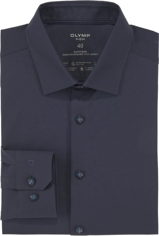 OLYMP Businessoverhemd No. Six 24 Seven super slim in comfortabele jersey-kwaliteit - Foto 2