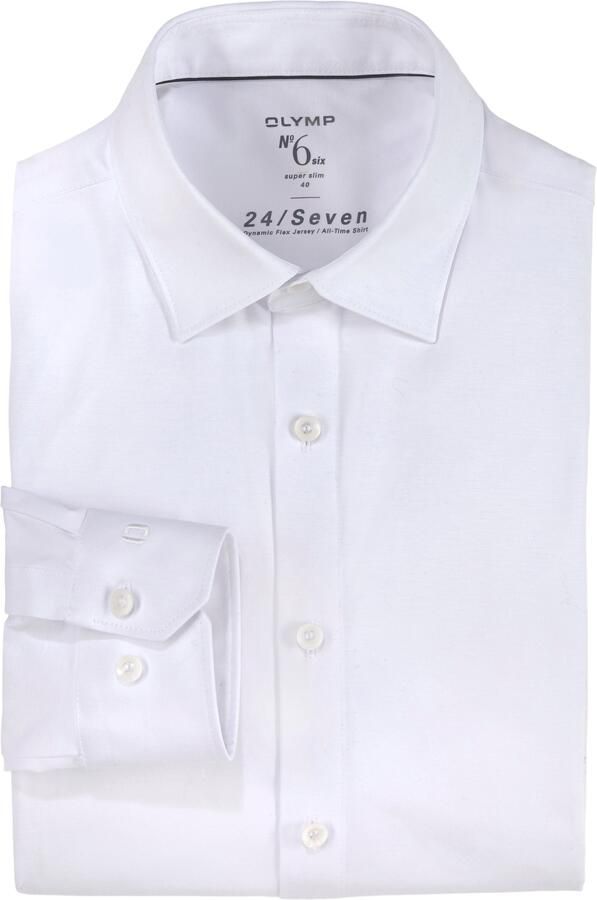 OLYMP Businessoverhemd No. Six 24 Seven super slim in comfortabele jersey-kwaliteit