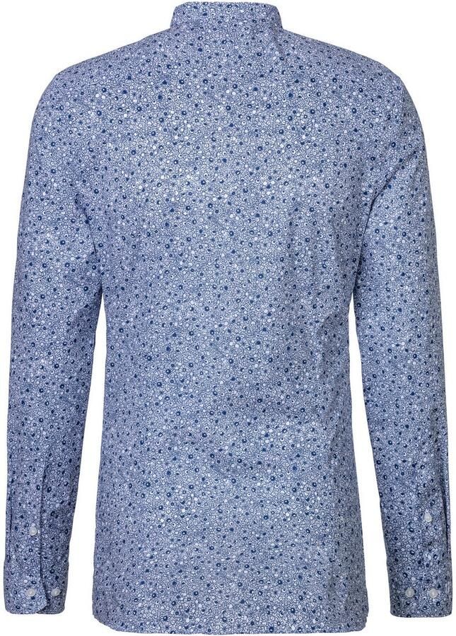 OLYMP Businessoverhemd No. Six super slim Met bloe print all-over - Foto 2