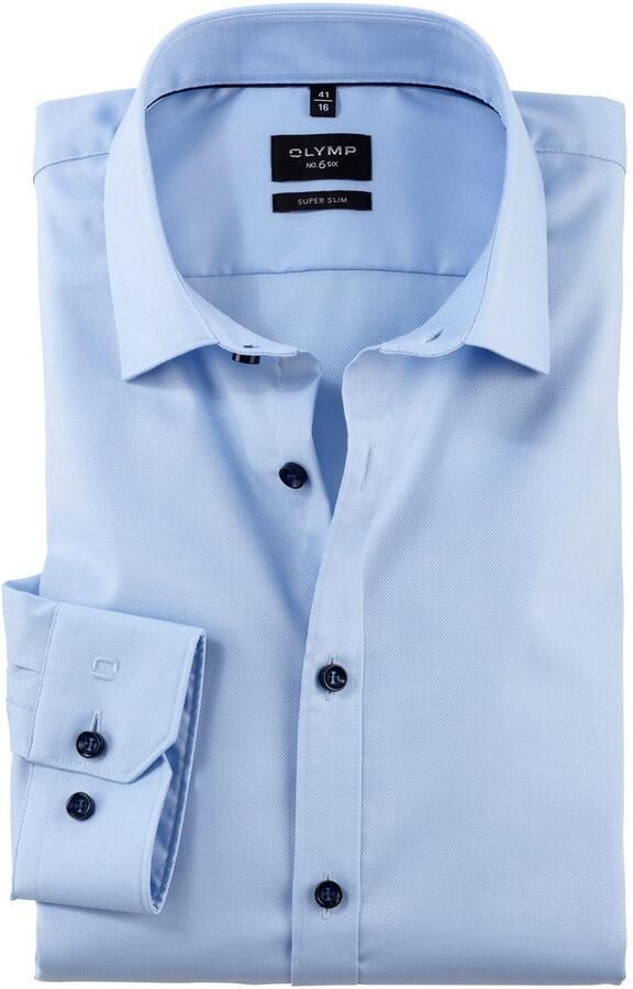 OLYMP No. Six Super slim fit zakelijk overhemd van ademende comfort stretch - Foto 4