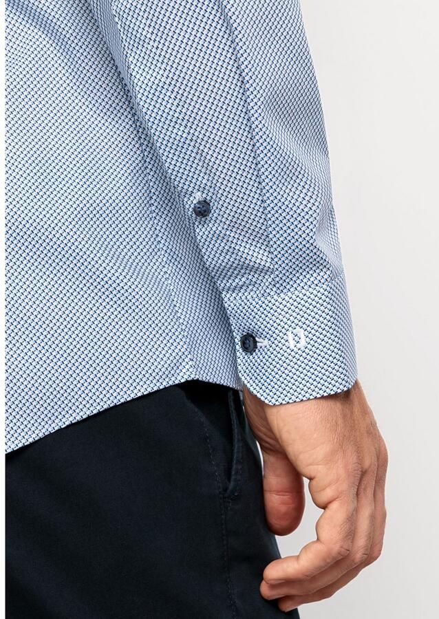 OLYMP Businessoverhemd No. Six super slim met slim micro-patroon