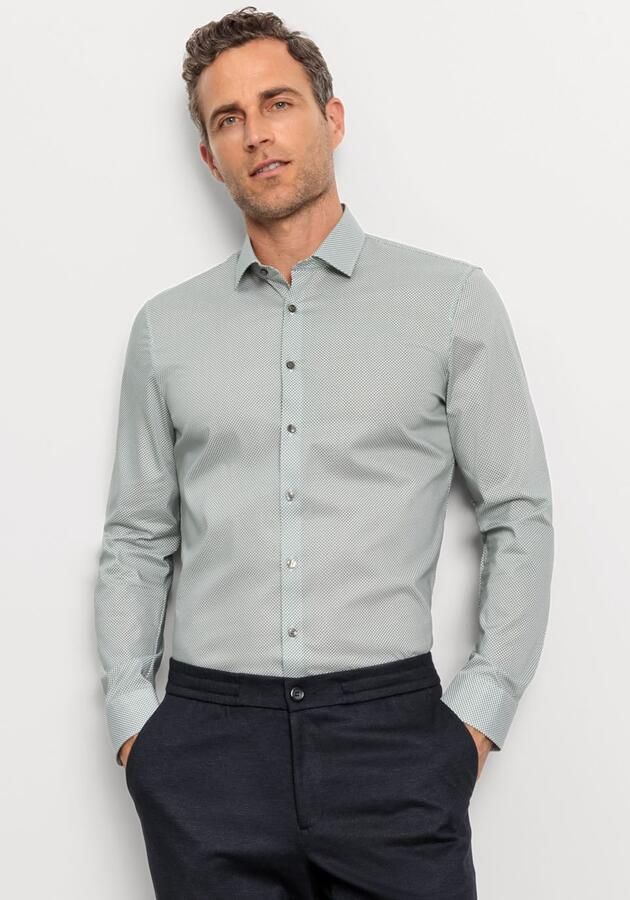 OLYMP No. Six Super slim fit zakelijk overhemd met knoopsluiting