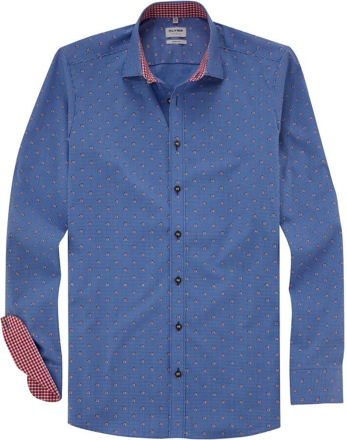 OLYMP Folklore-overhemd Level Five body fit met modieuze bloe print