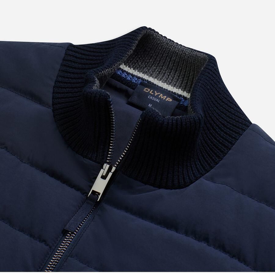 OLYMP Hybride jas met gewatteerde inzetstukken modern fit opstaande kraag - Foto 2