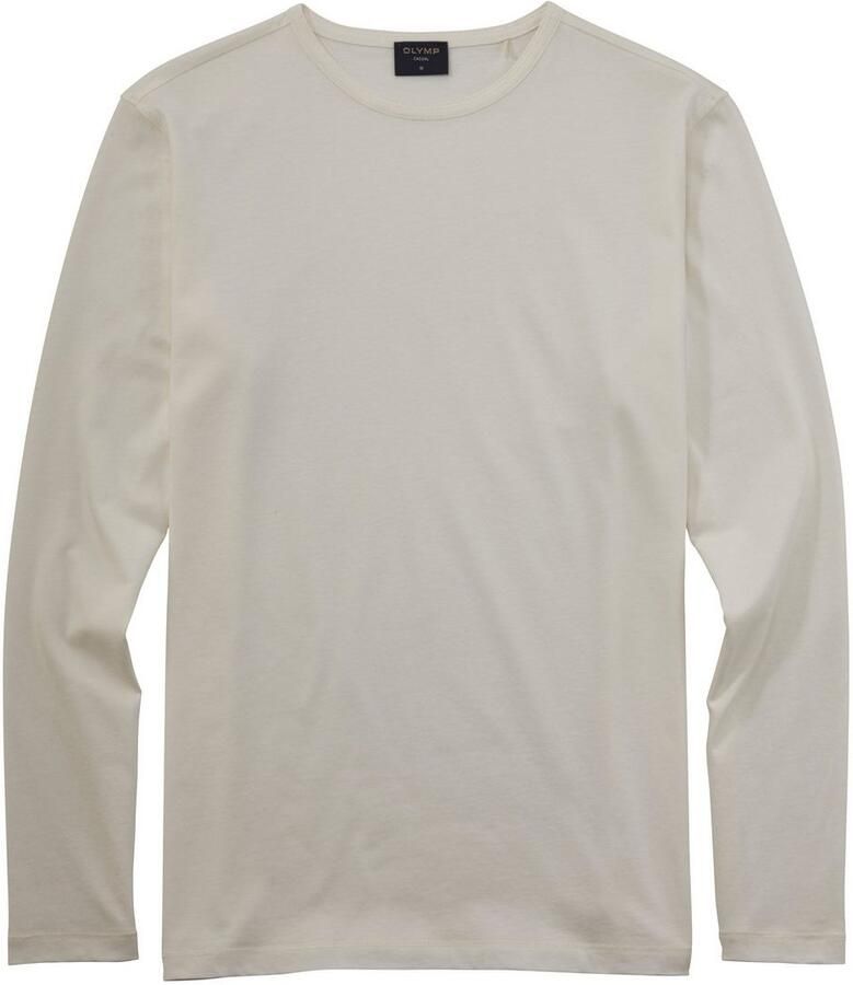 OLYMP Longsleeve Single jersey effen regular fit ronde hals casual