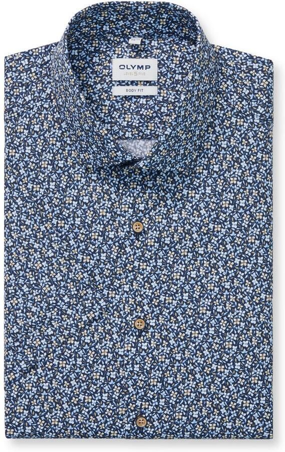 OLYMP Overhemd met korte mouwen Level 5 gebloemde all-over print - Foto 5