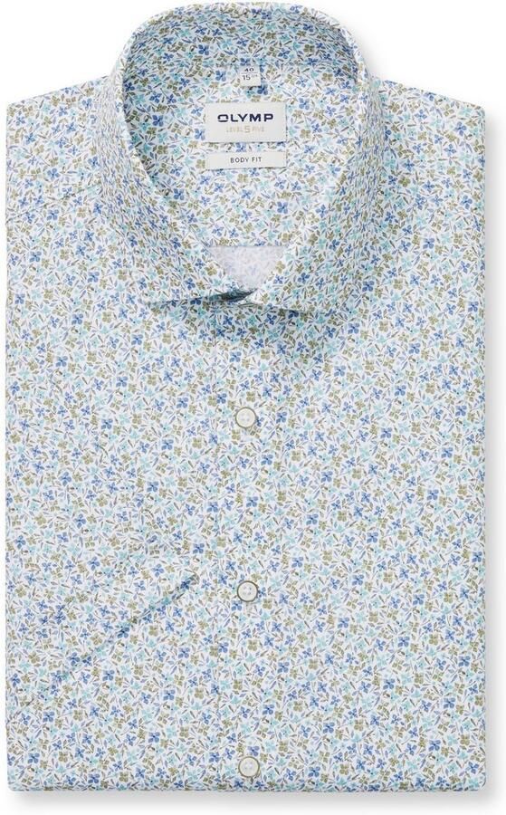 OLYMP Overhemd met korte mouwen Level 5 gebloemde all-over print - Foto 6
