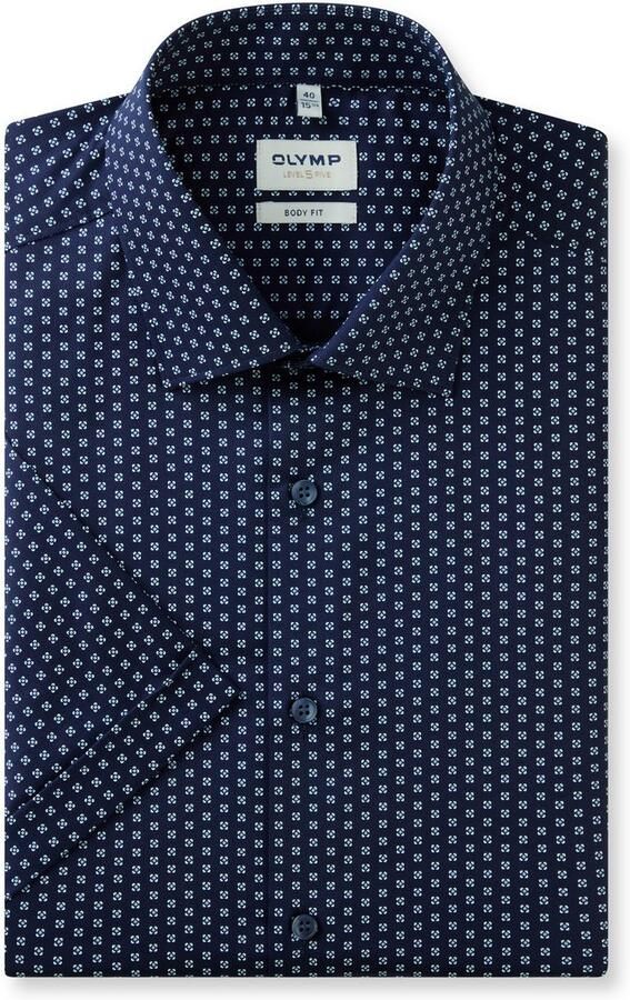 OLYMP Level Five Slim fit zakelijk overhemd met all-over motief - Foto 4