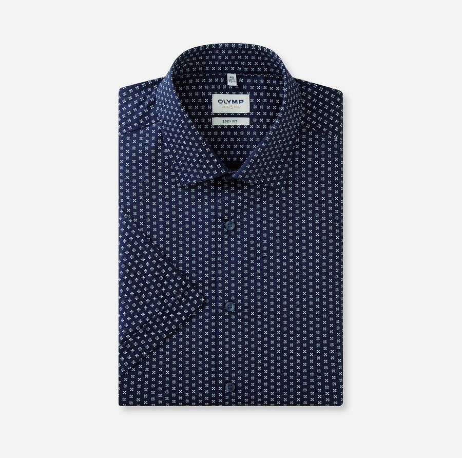OLYMP Level Five Slim fit zakelijk overhemd met all-over motief - Foto 3
