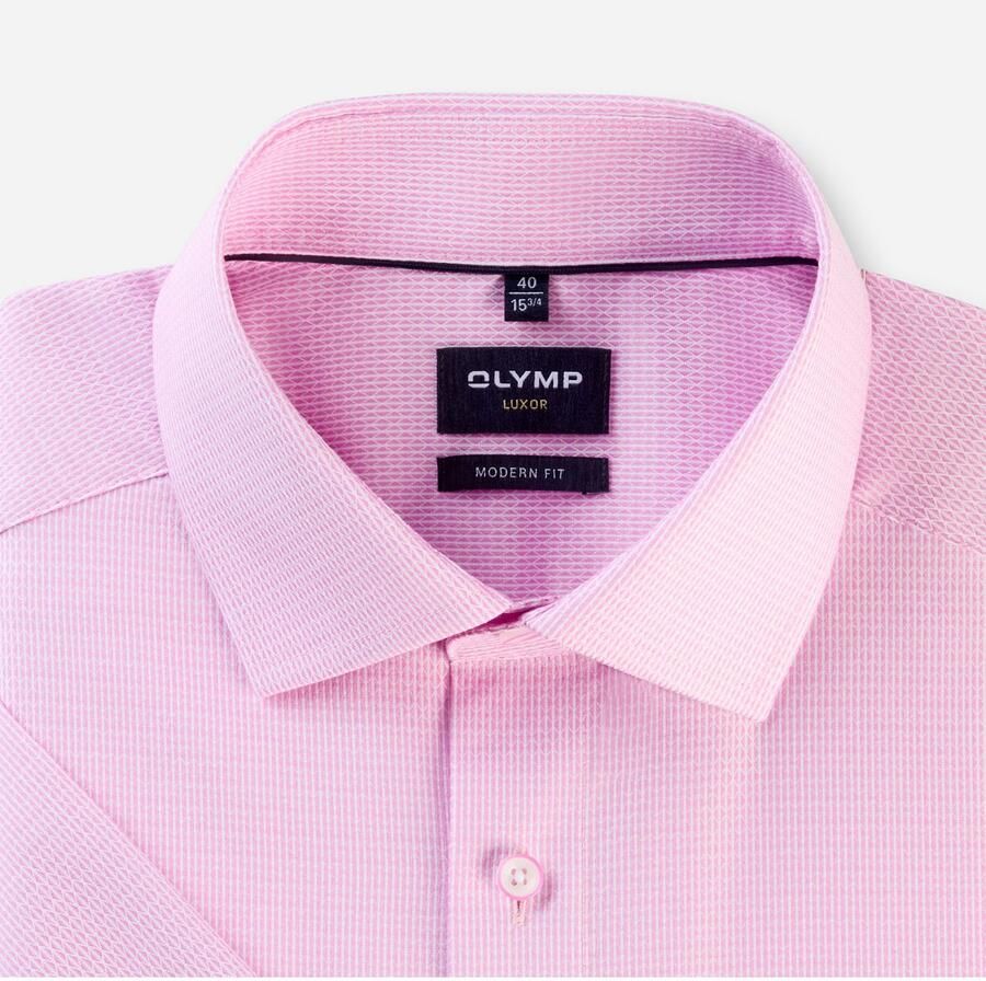 OLYMP Overhemd met korte mouwen Luxor modern fit met een fijne structuur - Foto 2