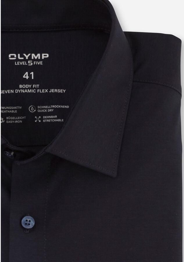 OLYMP Overhemd met lange mouwen 24 7 Level 5 Jersey modieus bloe patroon in de binnen chet