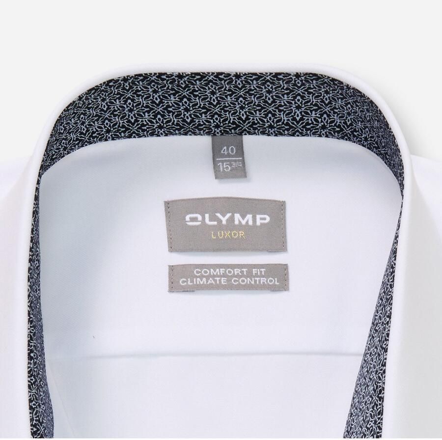 OLYMP Overhemd met lange mouwen 24 7 Luxor comfort fit Climate Control zakelijk overhemd New-Kentkraag comfort fit
