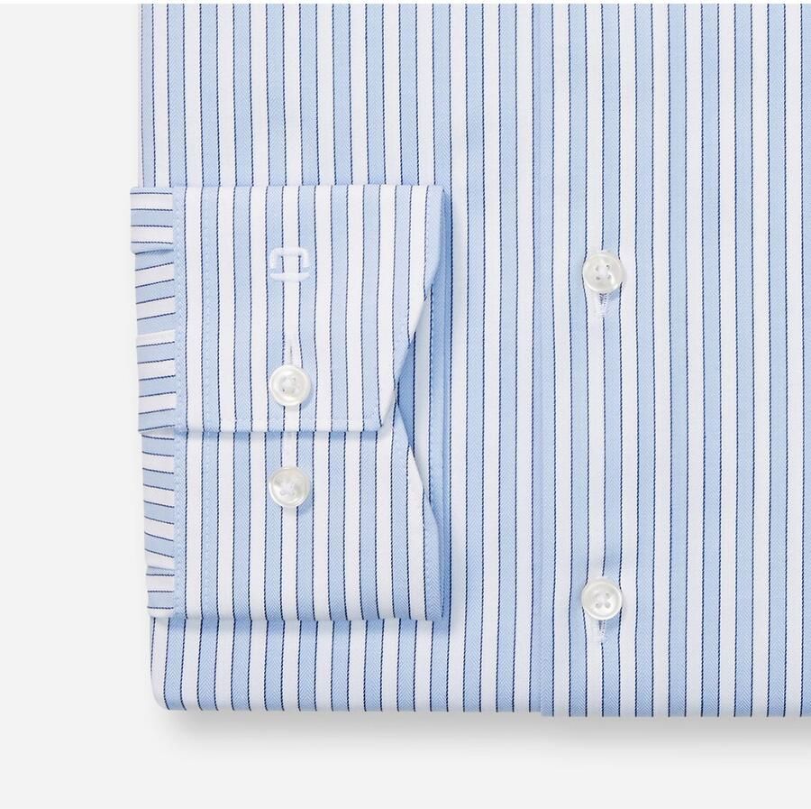 OLYMP Overhemd met lange mouwen 24 Seven Luxor Climate Control modern fit zakelijk overhemd Global-Kentkraag