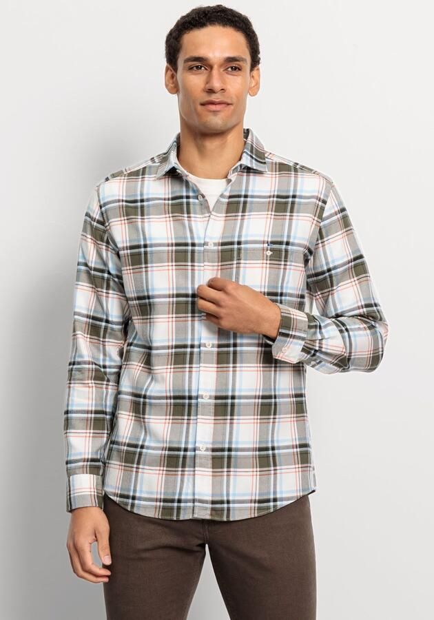 OLYMP Overhemd met lange mouwen Casual in ruitdessin borstzak met knop - Foto 4