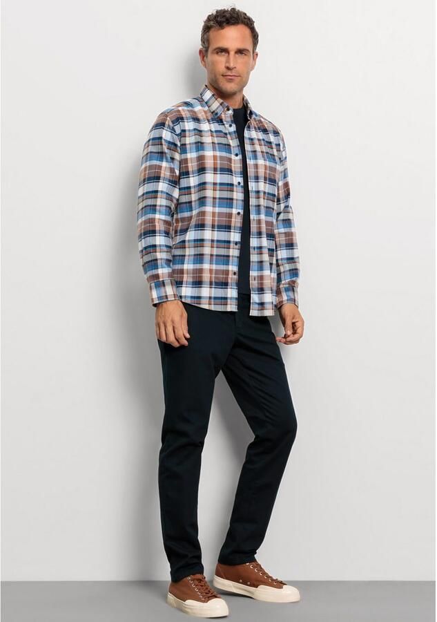 OLYMP Overhemd met lange mouwen Casual in ruitdessin button-down-kraag - Foto 3