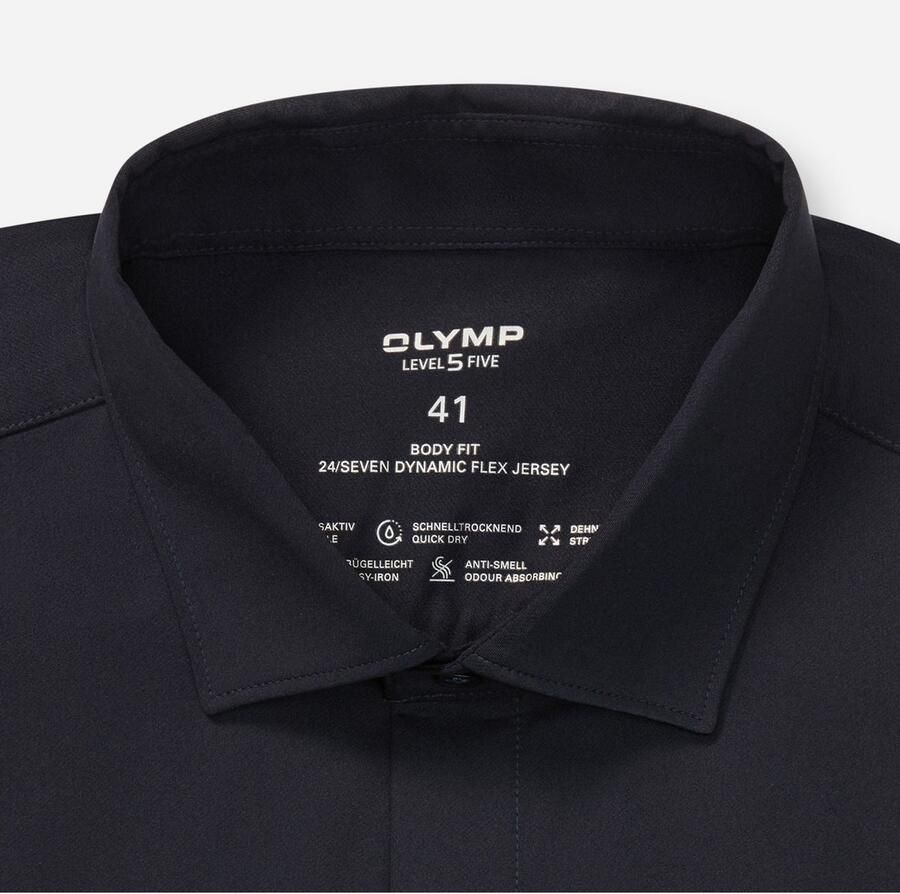OLYMP Overhemd met lange mouwen Leve Five 24 Seven Ademend Jersey zeer rekbaar body fit Modern Kentkraag - Foto 2