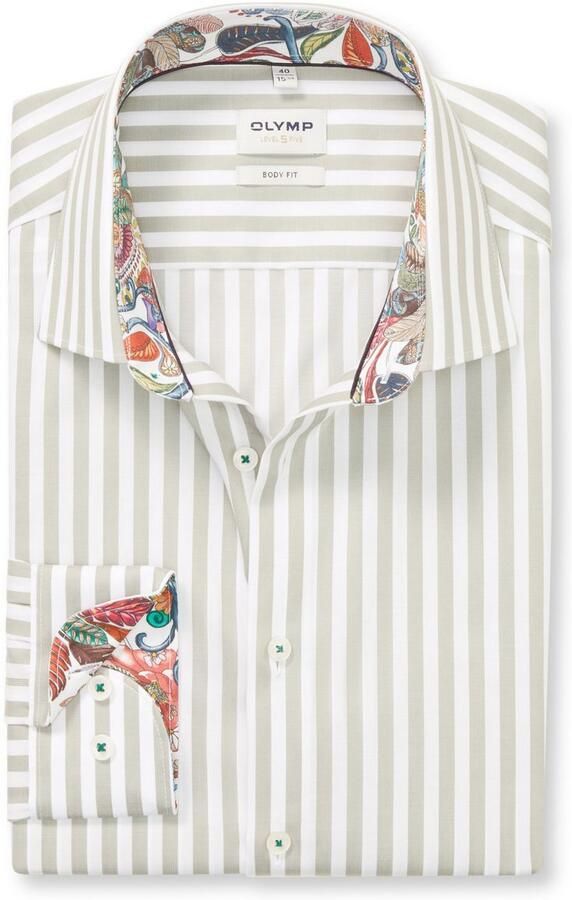 OLYMP Overhemd met lange mouwen Level 5 gestreept body fit new york kentkraag zakelijk overhemd - Foto 8