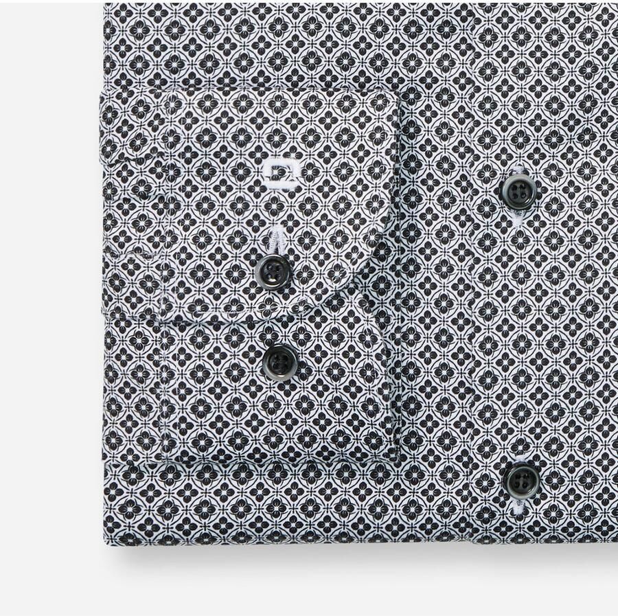 OLYMP Overhemd met lange mouwen Level 5 Zakelijk overhemd Royal-Kentkraag patroon body fit