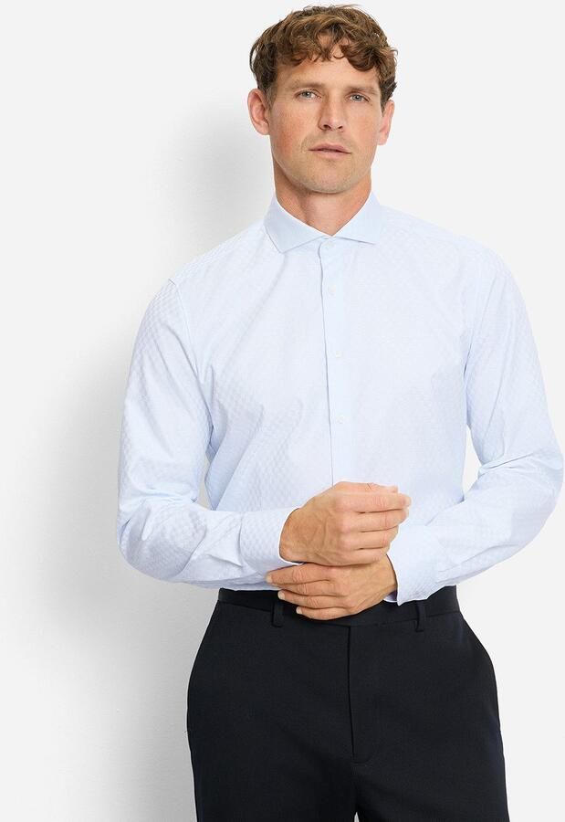 OLYMP Overhemd met lange mouwen Level Five body fit haaienboord weefpatroon zakelijk overhemd - Foto 7