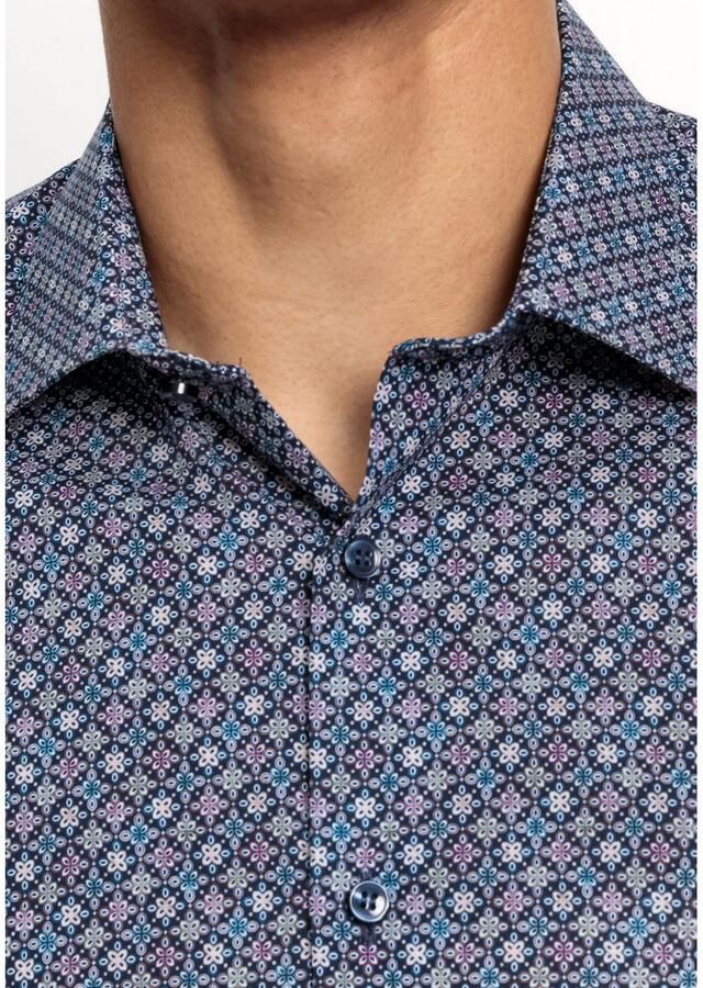 OLYMP Level Five Body fit zakelijk overhemd met kentkraag