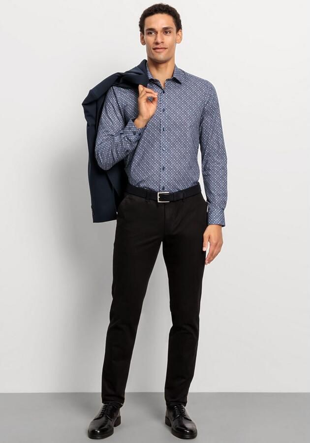 OLYMP Level Five Body fit zakelijk overhemd met kentkraag - Foto 3