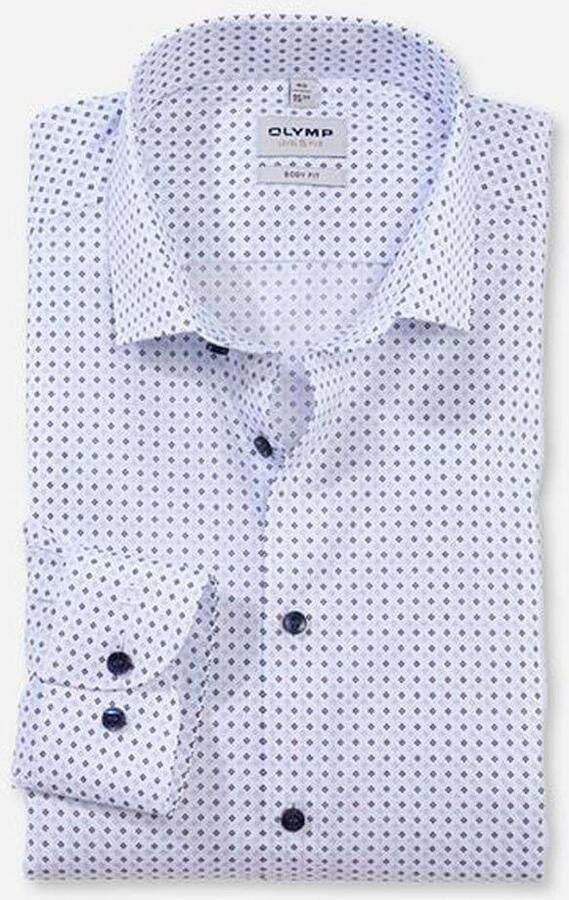 OLYMP Level Five Slim fit zakelijk overhemd met all-over print - Foto 5
