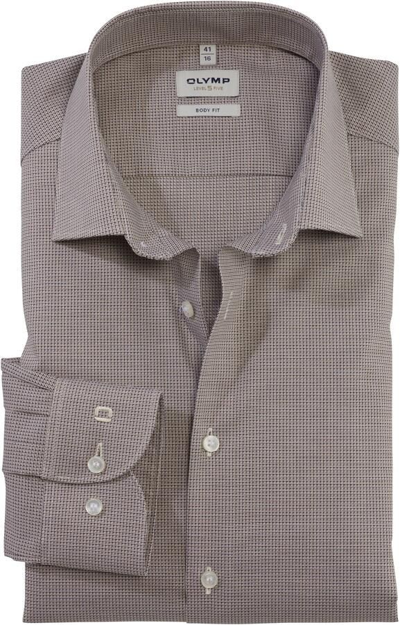 OLYMP Level Five Slim fit zakelijk overhemd met effen structuur - Foto 4